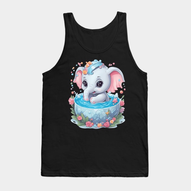 Elephant Drawing Tank Top by animegirlnft